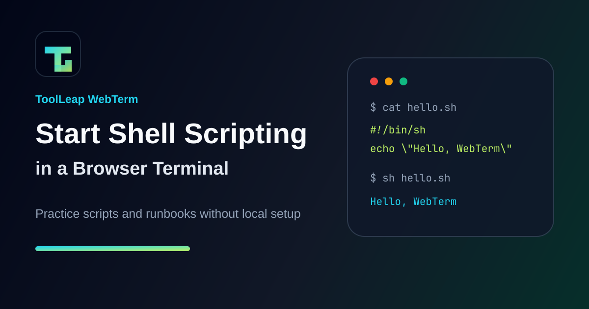 Start Shell Scripting in a Browser Terminal